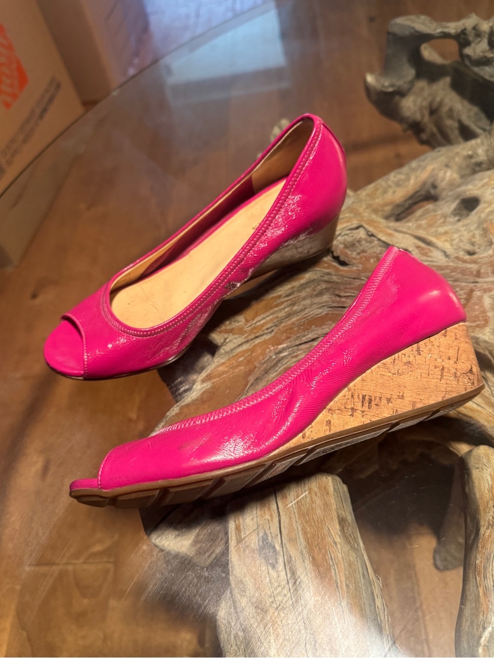 Cole Haan Nike air Peep Toe wedge flats